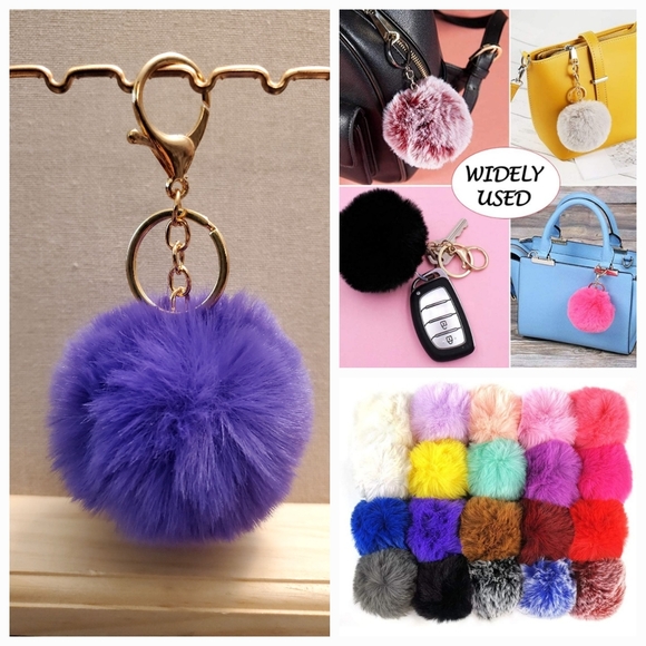 Cute Fashion Faux-Fur Puff Ball - Picture 1 of 9